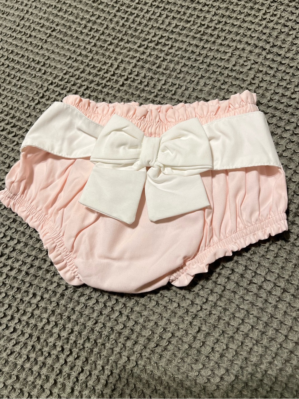 NEW Mud Pie Light Pink Diaper Cover With Bow